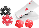 cards chips and dice poker casino