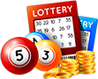 lottery vector cards and balls