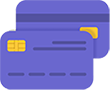 credit cards vector violet