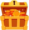 treasure box with golden coins
